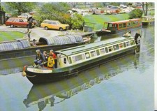 Cheshire Canal Postcard - Marple, Holiday Cruiser  "Barbie" - Top Lock  17342A