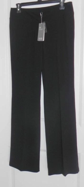 Pantalón Pantalón Eileen Fisher Negro Doble Tejido Pierna Ancha 4, 16