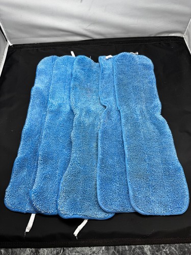 RUBBERMAID COMMERCIAL PRODUCTS FGQ41000BL00 Flat Mop Pad Microfiber 5 pk Blue