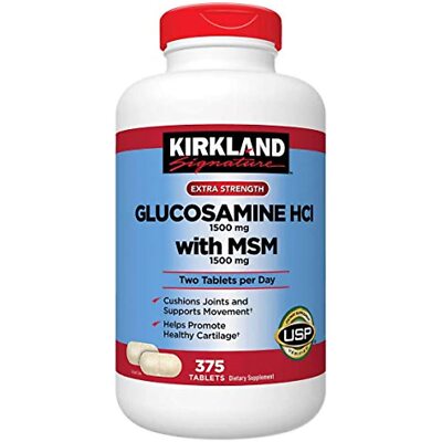 Kirkland GhZzx, Extra Strength Glucosamine HCI with MSM 375 Count