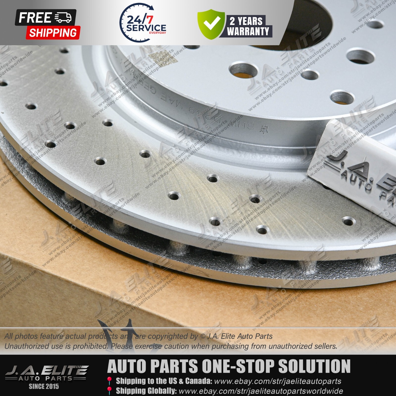 Rear Brake Rotor Set fit Maserati Granturismo Quattroporte GranTurismo, 228411
