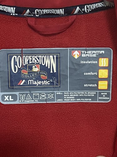 Vintage Cincinnati Reds Majestic Cooperstown Collection Therma Base Jacket Sz XL - Picture 6 of 20