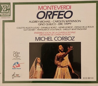 Monteverdi Orfeo 2 CD Set Michel Corboz Erato cc