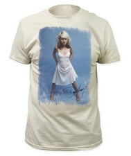 Debbie Harry Blondie White Dress Signature Cotton T Shirt Size: S, M, L or XL