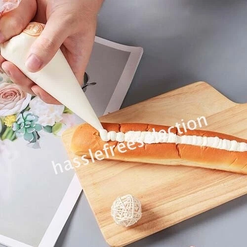100/200X Disposable Plastic Piping Icing Cake Bags Frosting Nozzles Decor Pastry - Picture 6 of 9