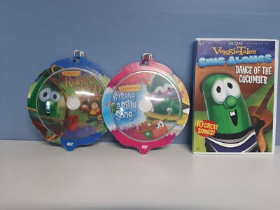 VeggieTales DVD Lot Of 3 Dance Of The Cucumber W/ Christmas Ornaments