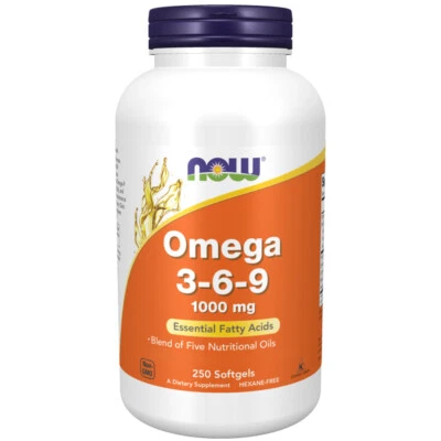 Now Foods, Omega 3-6-9, 1000mg, 250 Weichkapseln - Blitzversand - Bild 1 von 3