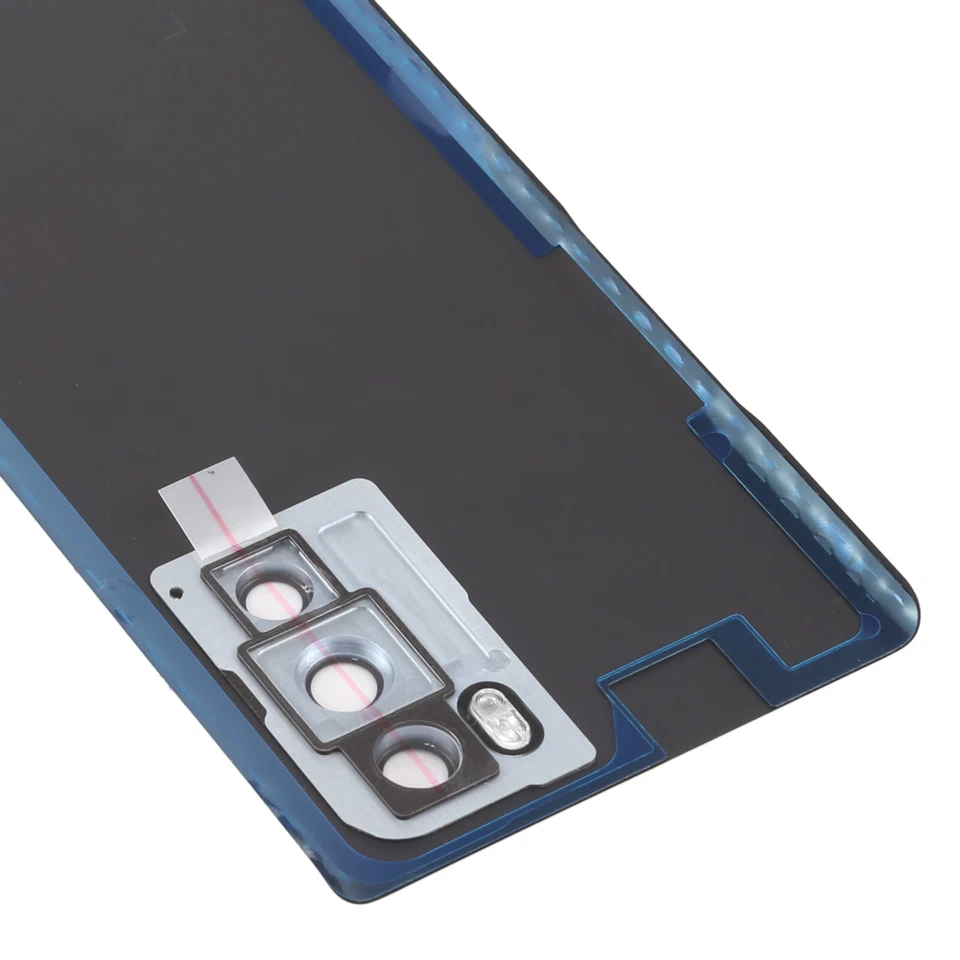 Cubierta de carcasa de puerta trasera batería de vidrio de repuesto para LG Wing 5G F100 negro Foto 2 de 2