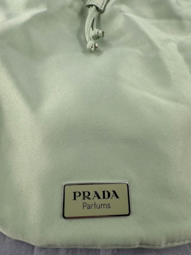Prada Parfums Drawstring Bag Green Satin - Picture 2 of 6