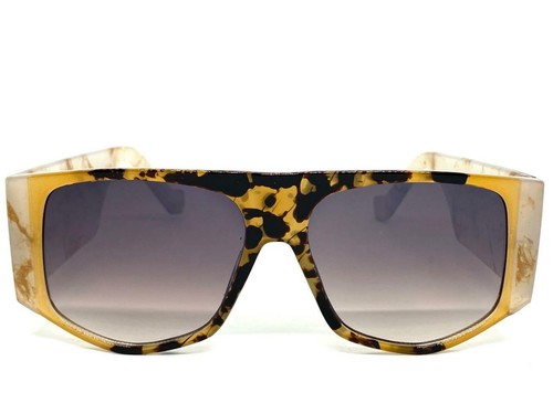 Oversize Classic Vintage Retro Hip Hop Style SUNGLASSES Super Thick Marble Frame - Picture 3 of 6