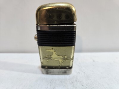 VINTAGE WORKING Scriptto VU Feuerzeug Laden Trojanischer Hengst Pferd 7204/29