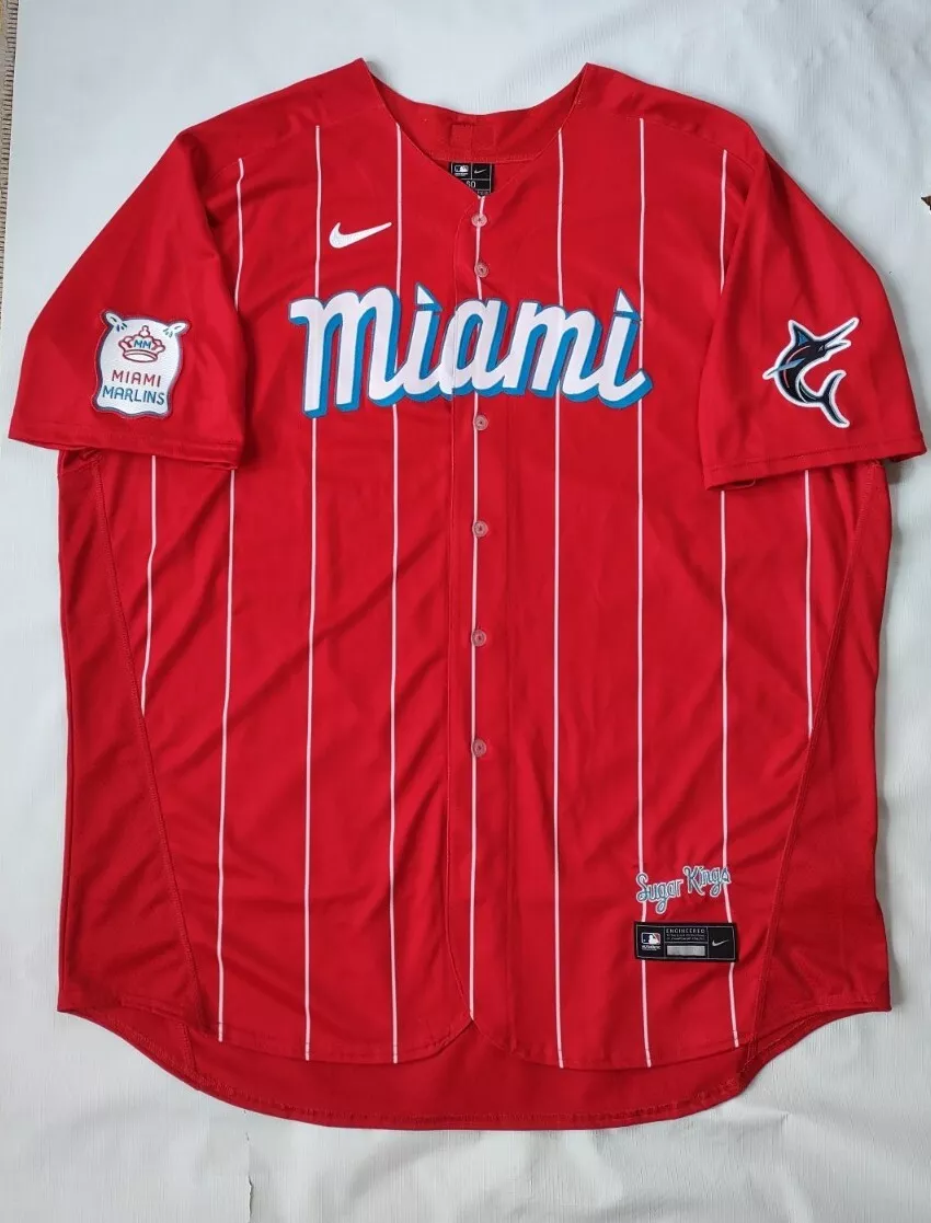 NIKE MADE IN USA! MIAMI MARLINS SUGAR KINGS AUTHENTIC BASEBALL JERSEY SIZE  60