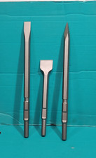 3pc Breaker Hex Chisel Set Flat Point Makita HM1200K HK1400K  HR3850K  HR5000K