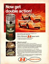 Vintage 1969 Simoniz Special OIl Treatment with Lola T 163 Can Am Cars Print AD 