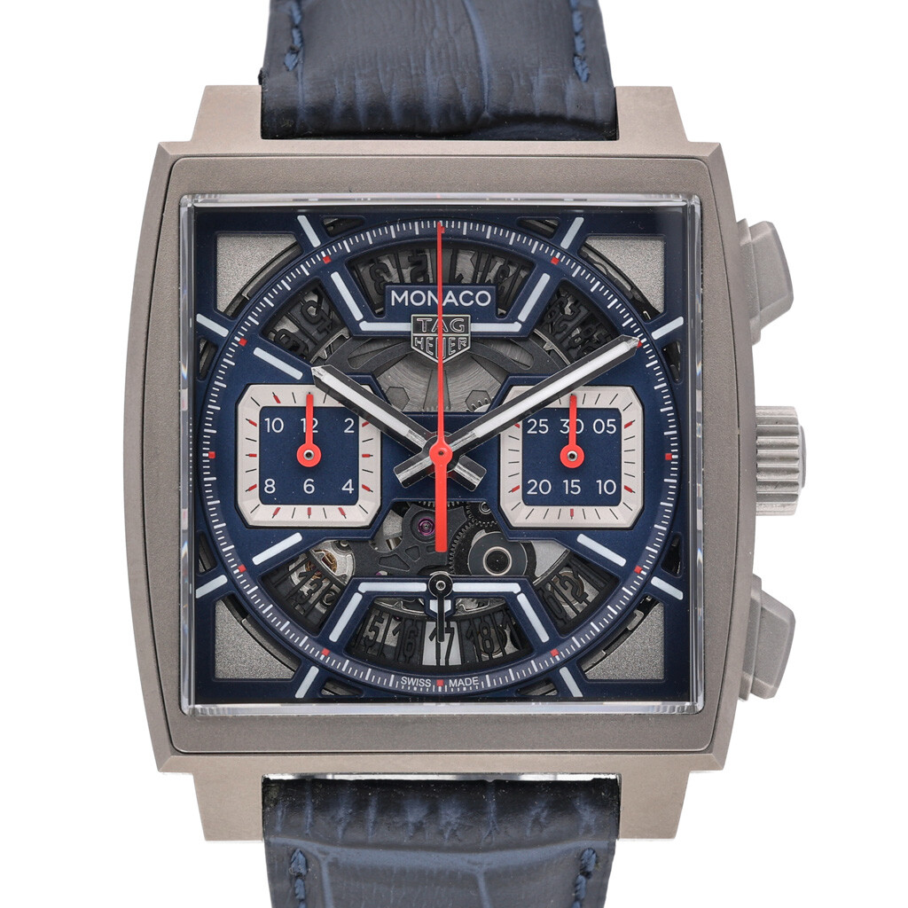 Tag Heuer Monaco CBL2182.FT6235 with 39mm Titanium case and Blue dial. Excell...