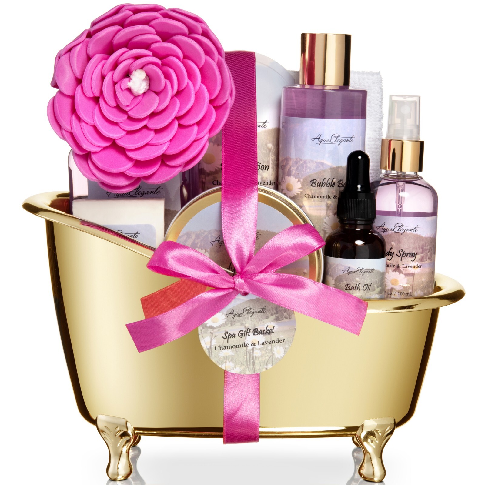 Luxury Spa Gift Set For Women (Aqua Elegante) - Basket With 