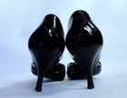 ALDO Black Patent Leather Pointed Closed Toe D'Orsey Heels Pumps Shoes Size 37 7 — photo 8