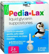 SM Fleet Pedia-Lax Liquid Glycerin Suppositories 6 Each 4ml 3 Pack