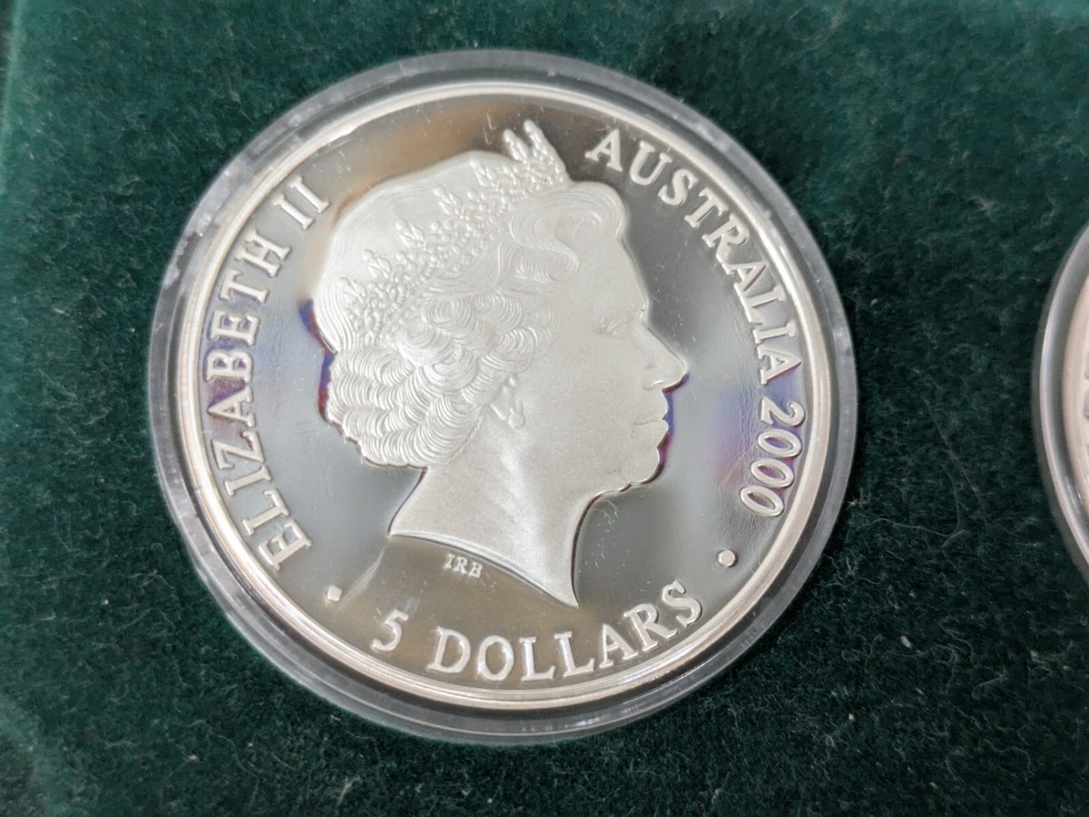 貨幣 THE SYDNEY 2000 OLYMPIC SILVER COIN Australia 2000 Sydney Olympics Set of 8 silver (1oz) $5