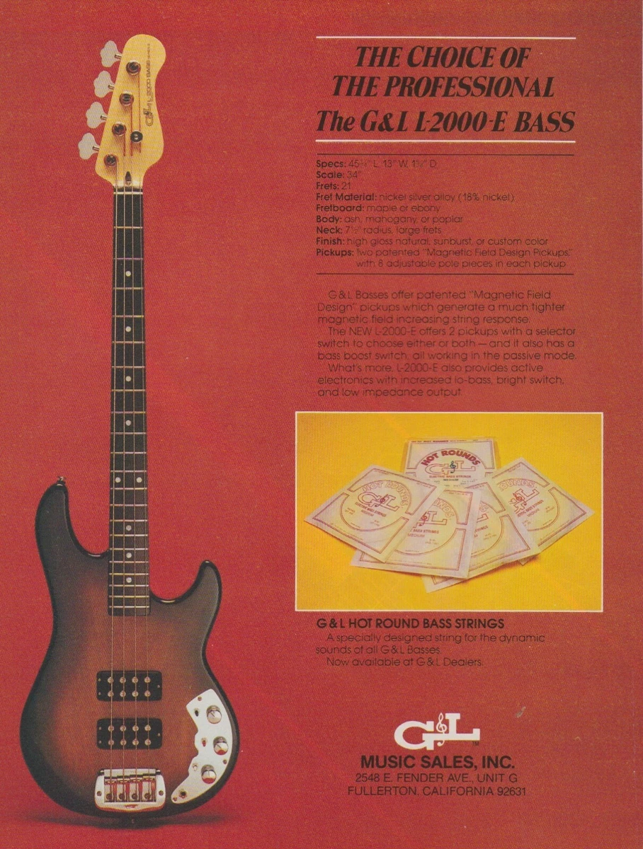 G&l l2000 online bass for sale