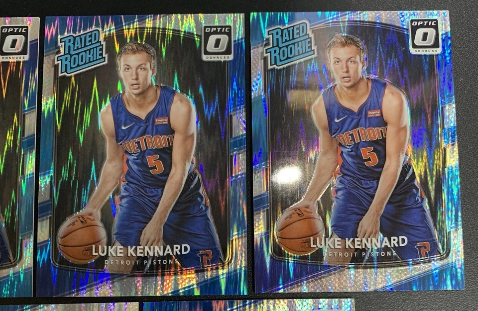 LUKE KENNARD Optic ROOKIE SHOCK REFRACTOR Prizm SP RC (x5) - Image 3 of 4