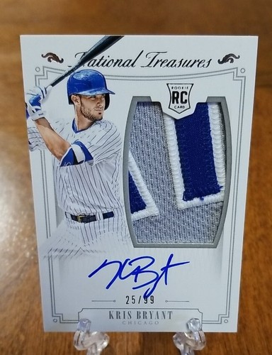 /99 RPA 2015 National Treasures #151 Kris Bryant ROOKIE AUFNÄHER AUTOGRAMM
