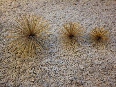 Two's Company Inc. Rory Line 3-Piece Set of Wall Flowers Wall Art- Gold-Tone