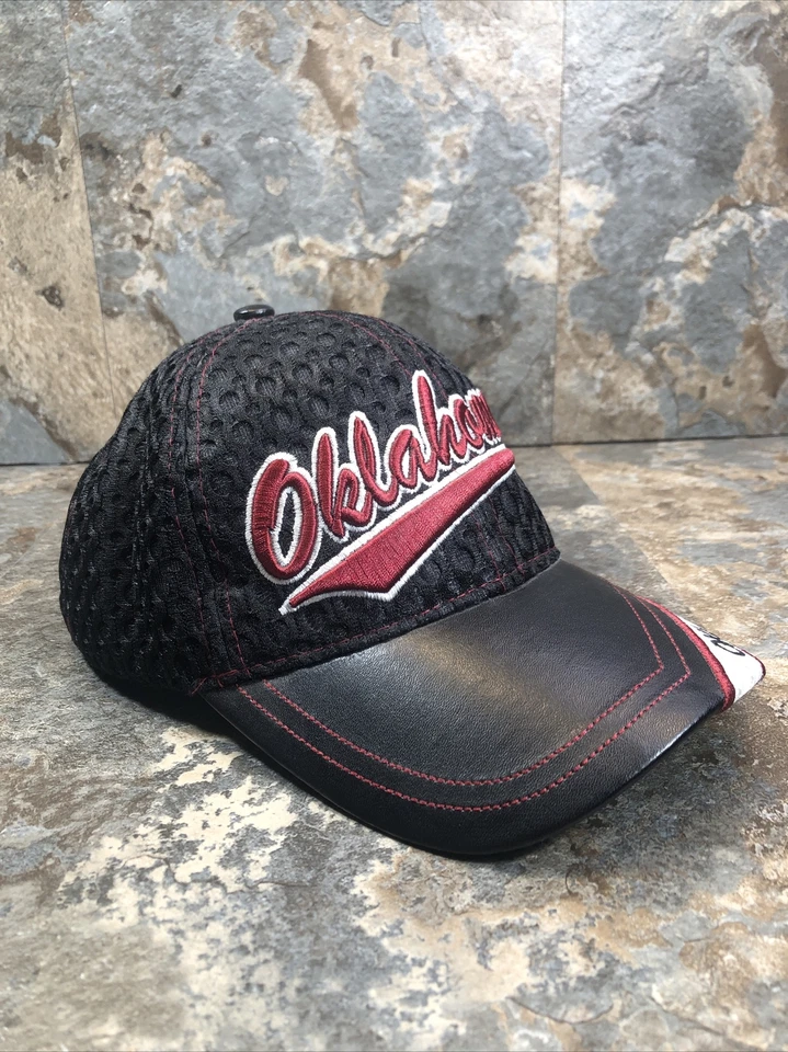 Oklahoma Correa Trasera Sombrero Ajustable Imitación Cuero Visera Texturizado Arco Iris Desgaste para la Cabeza Foto 2 de 4