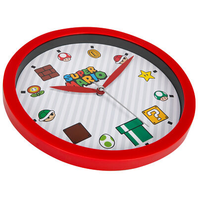 Super Mario Bros. Icons Wall Clock Red | eBay