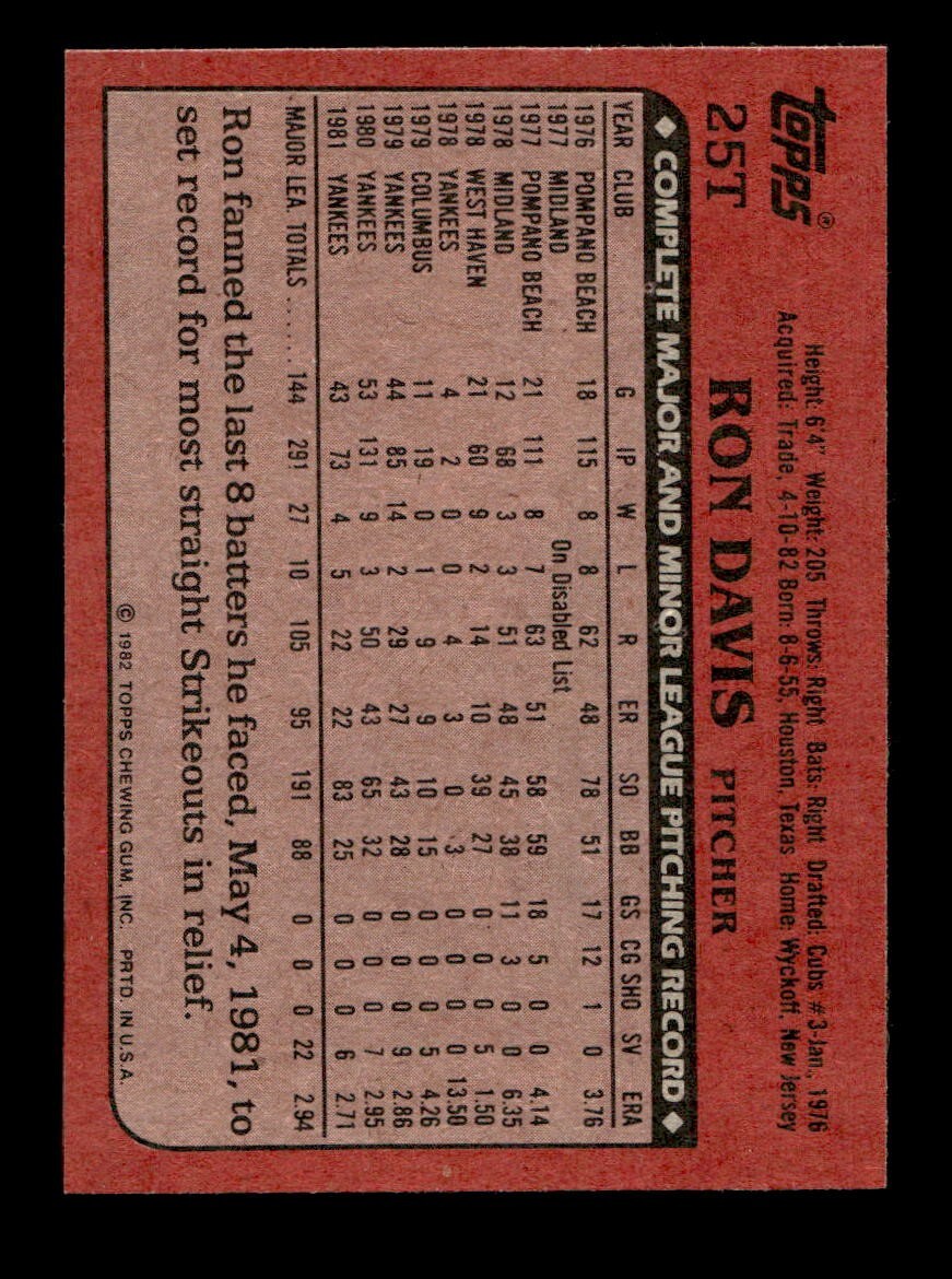 1982 Topps Traded 1-132 EX-MT/NM Pick From List All PICTURED - Picture 197 of 501