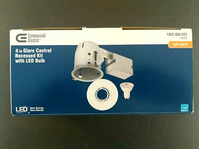 Swivel Baffle Series 4 in. New Construction Remodel White Recessed Light Kit (1)