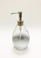 NEW THICK GLASS WITH SILVER REFLECTIVE MIRROR GRAY TINT SOAP DISPENSER+PUMP
