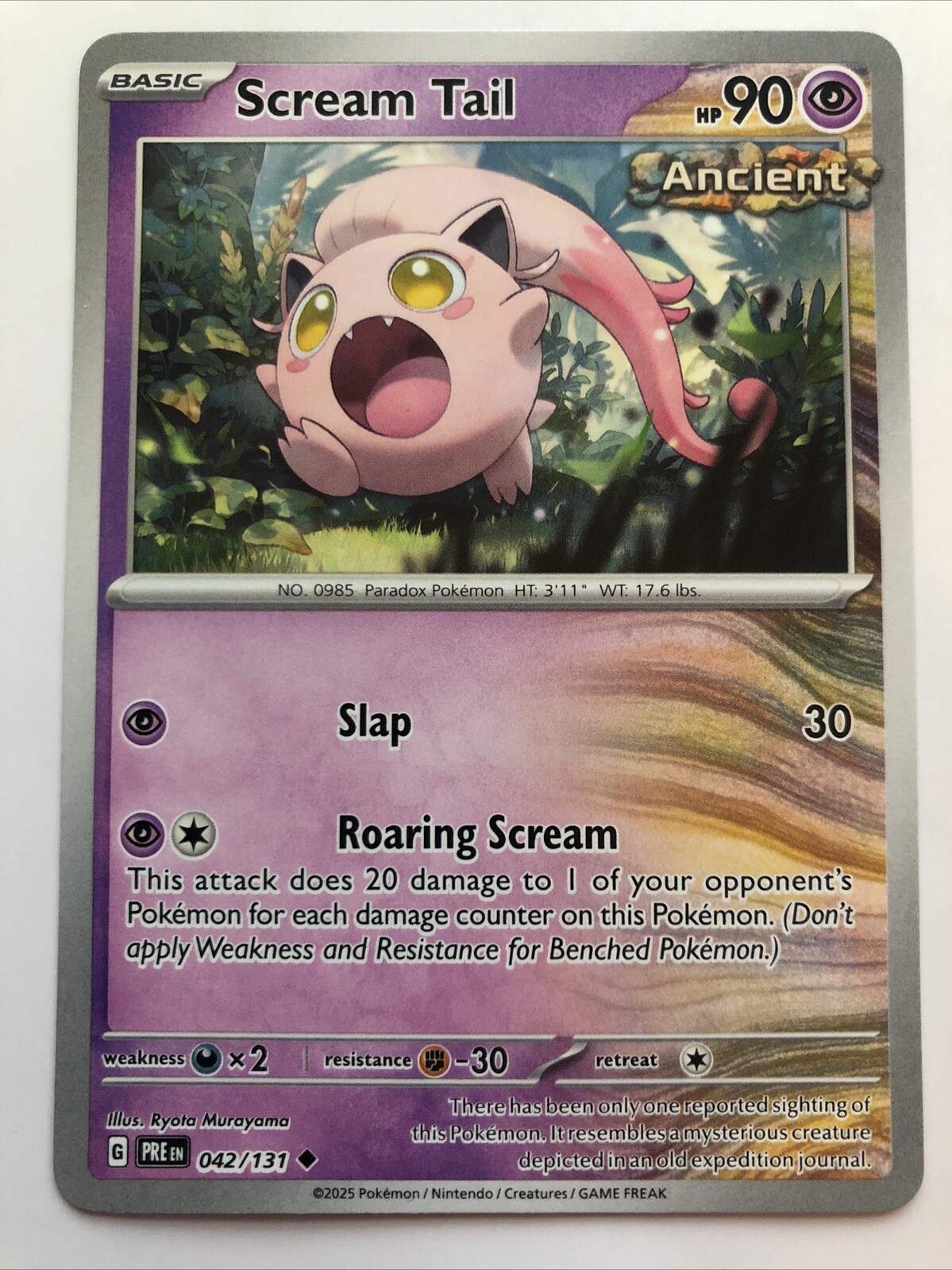 Pokémon TCG Prismatic Evolutions Scream Tail 042/131 NM