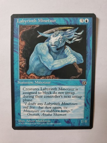 MTG Magic The Gathering Card Labyrinth Minotaur Summon Minotaur Homelands