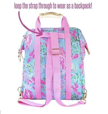 Lilly Pulitzer Insulated Backpack Soft-sided Cooler Pink  display picture 2