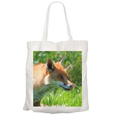 Sac en Tissu Renard Roux Tire la Langue Vie Sauvage Prairie Espaces Naturel