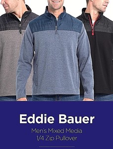 eddie bauer mixed media pullover