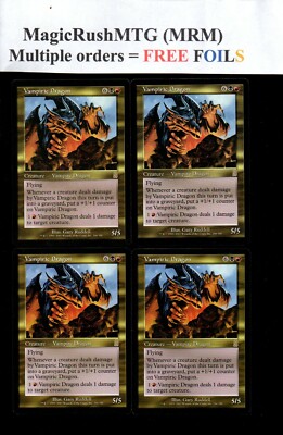 MRM ENGLISH 4x Dracovampire - Vampiric Dragon MTG magic ODY