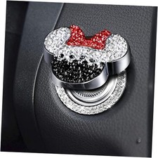 Cute Push to Start Button Cover Accessories, Bling Crystal Engine Start Black