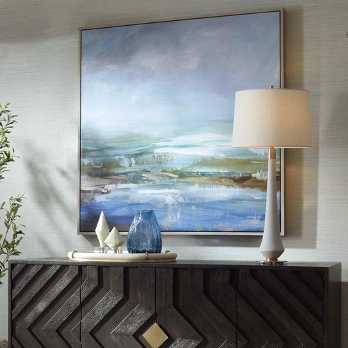 Uttermost 32446 Lush Valley 50" x 50" Framed Landscapes Painting - Hand Painted - Picture 5 of 6