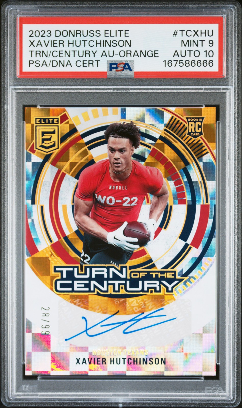 Xavier Hutchinson Panini Donruss Elite Turn of the Century Autograph #TCXHU Orange