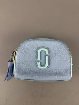 Marc Jacobs Leather Shutter Camera Bag Crossbody   Blue