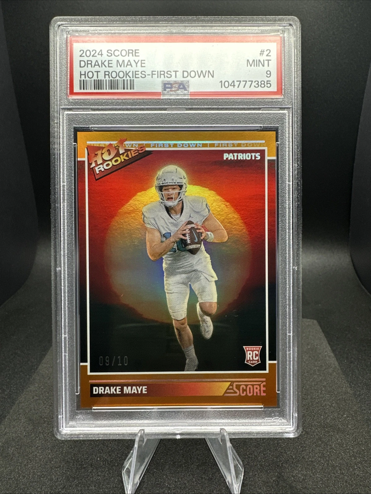 Drake Maye Panini Score Hot Rookies #2 First Down