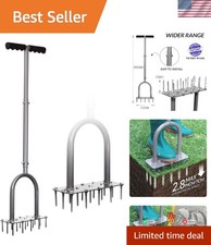 Efficient Soil Aeration Tool: 15-Spike Manual Lawn Aerator for Vibrant Gardens