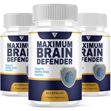 (3 Pack) Brain Defender Advanced Memory Support Supplement Pills (180 Capsules)