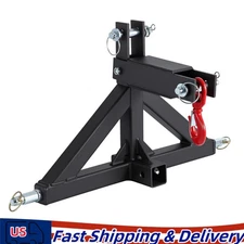 3-Point Quick Hitch Receiver for Cat 1 Tractors 2" Drawbar Adapter & Towing Hook