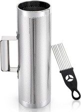 Foraineam Stainless Steel Guiro with Scraper, 12" x 4" Professional Latin Hand