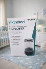 NEW Highland 1.2 Gal Cool  Warm Mist Humidifier Baby Room 600 Sq Ft Quiet