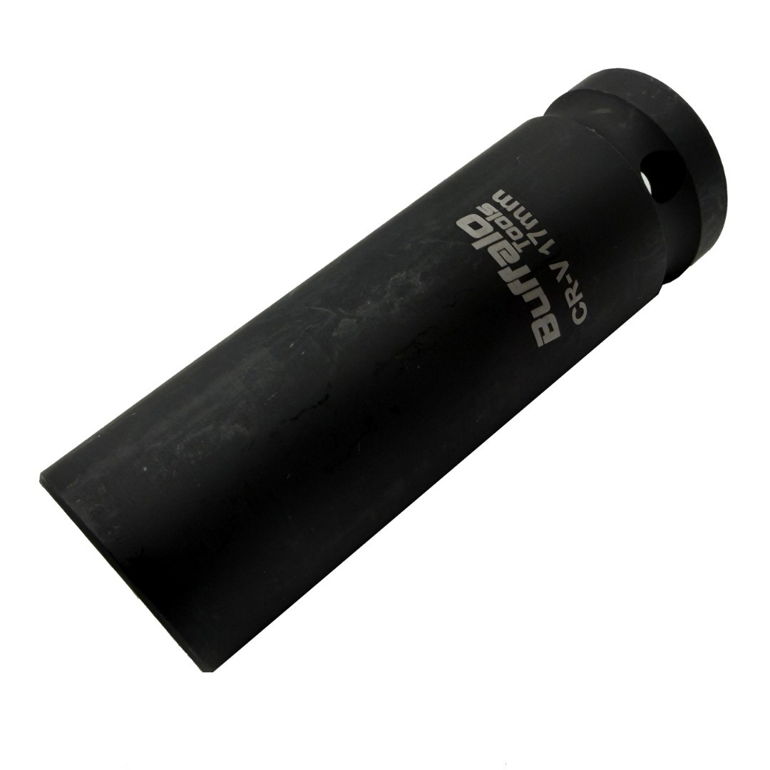 Buffalo Tools 17mm Deep Impact Socket 1/2 Drive 6 Point Metric long Single Hex