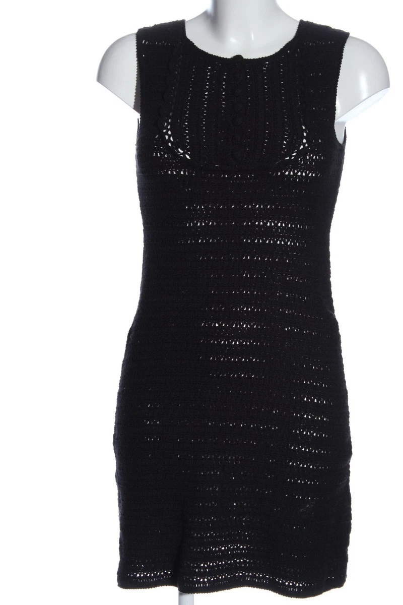 Robe Noire H&M Style Empire - Col V, Manches Kimono, Taille 44, Occasion Très Bon état